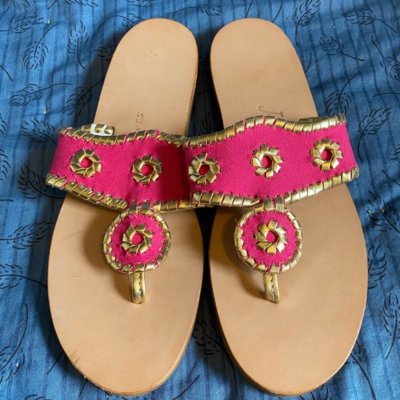 Jack Rogers Shoes - Jack Rogers boating jacks cotton and leather sandals 6